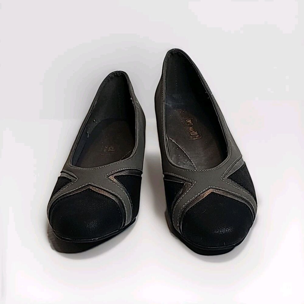 Comfort-well by Beacon Kitten Heel Black/Gray Slip-on Women's Pumps Size 8.5 EUC